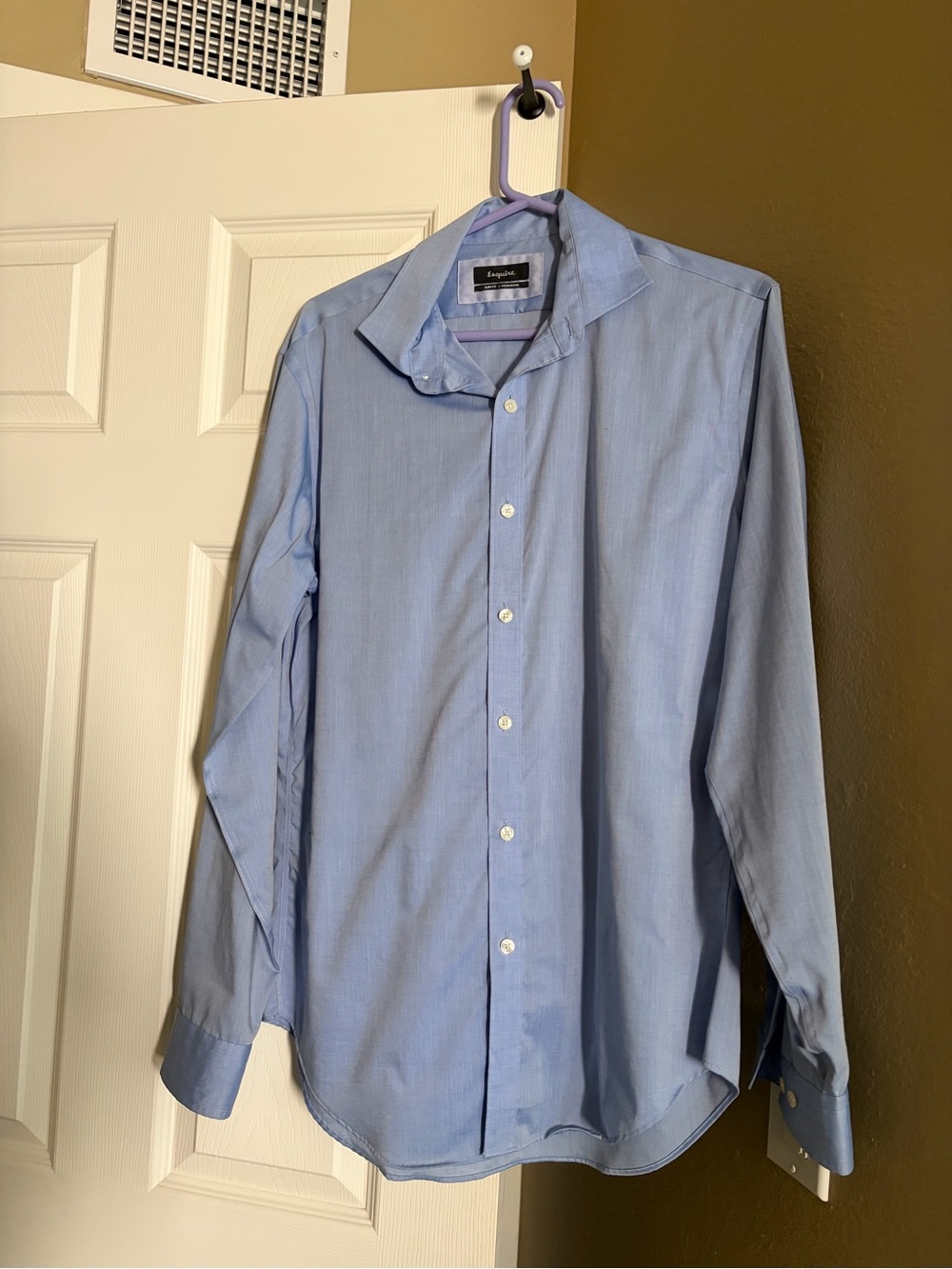 Van Heusen Men’s Sky Blue Button-Up Dress Shirt